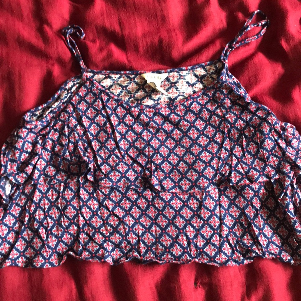 Printed crop tank